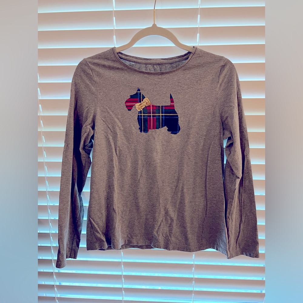 Talbots Long Sleeve Scottie Dog Shirt